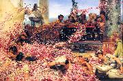 Sir Lawrence Alma-Tadema,OM.RA,RWS The Roses of Heliogabalus oil on canvas